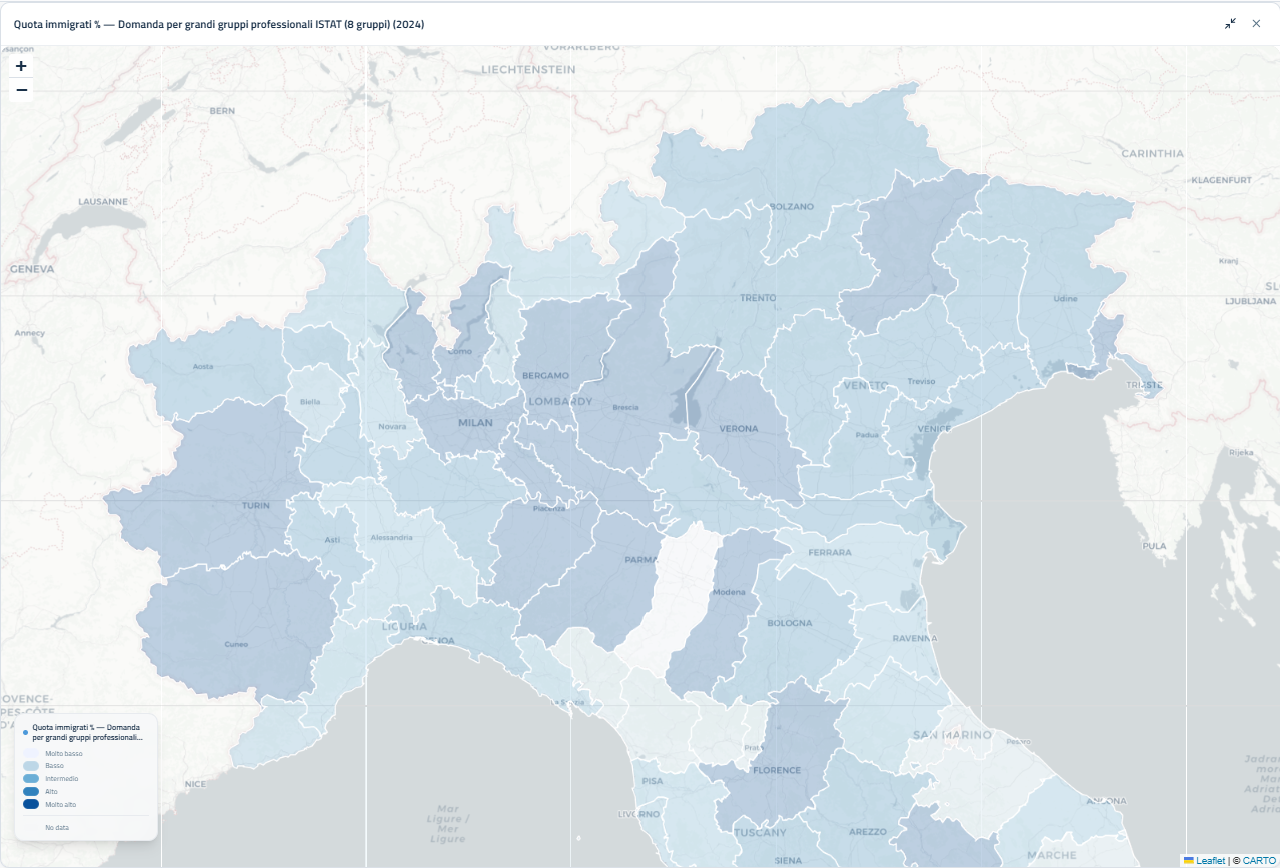 Map view: spot shortage and demand hotspots across a whole territory.